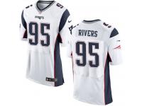 Men's Elite Derek Rivers #95 Nike White Road Jersey - NFL New England Patriots