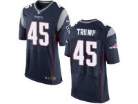 Men's Elite Donald Trump #45 Nike Navy Blue Home Jersey - NFL New England Patriots