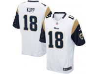 Men's Game Cooper Kupp #18 Nike White Road Jersey - NFL Los Angeles Rams