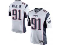 Men's Game Deatrich Wise Jr #91 Nike White Road Jersey - NFL New England Patriots