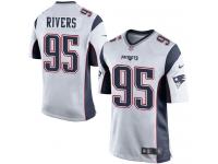 Men's Game Derek Rivers #95 Nike White Road Jersey - NFL New England Patriots