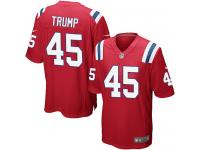 Men's Game Donald Trump #45 Nike Red Alternate Jersey - NFL New England Patriots