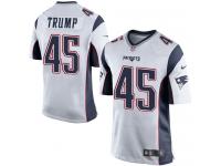 Men's Game Donald Trump #45 Nike White Road Jersey - NFL New England Patriots