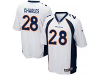 Men's Game Jamaal Charles #28 Nike White Road Jersey - NFL Denver Broncos