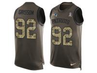 Men's Geneo Grissom #92 Nike Green Jersey - NFL New England Patriots Salute to Service Tank Top