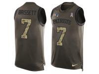 Men's Jacoby Brissett #7 Nike Green Jersey - NFL New England Patriots Salute to Service Tank Top