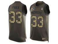 Men's Kevin Faulk #33 Nike Green Jersey - NFL New England Patriots Salute to Service Tank Top