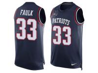 Men's Kevin Faulk #33 Nike Navy Blue Jersey - NFL New England Patriots Player Name & Number Tank Top