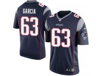 Men's Limited Antonio Garcia #63 Nike Navy Blue Home Jersey - NFL New England Patriots