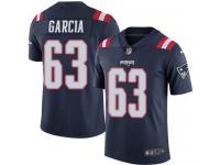 Men's Limited Antonio Garcia #63 Nike Navy Blue Jersey - NFL New England Patriots Rush