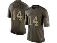 Men's Limited Brandin Cooks #14 Nike Green Jersey - NFL New England Patriots Salute to Service