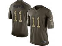 Men's Limited Carlos Henderson #11 Nike Green Jersey - NFL Denver Broncos Salute to Service