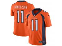 Men's Limited Carlos Henderson #11 Nike Orange Home Jersey - NFL Denver Broncos Vapor Untouchable