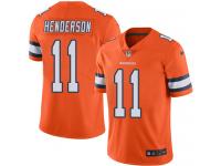 Men's Limited Carlos Henderson #11 Nike Orange Jersey - NFL Denver Broncos Rush