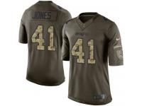 Men's Limited Cyrus Jones #41 Nike Green Jersey - NFL New England Patriots Salute to Service