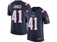 Men's Limited Cyrus Jones #41 Nike Navy Blue Jersey - NFL New England Patriots Rush