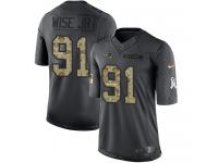 Men's Limited Deatrich Wise Jr #91 Nike Black Jersey - NFL New England Patriots 2016 Salute to Service