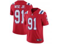 Men's Limited Deatrich Wise Jr #91 Nike Red Alternate Jersey - NFL New England Patriots Vapor Untouchable