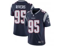 Men's Limited Derek Rivers #95 Nike Navy Blue Home Jersey - NFL New England Patriots Vapor Untouchable