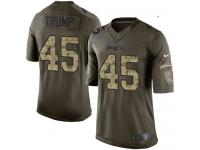 Men's Limited Donald Trump #45 Nike Green Jersey - NFL New England Patriots Salute to Service