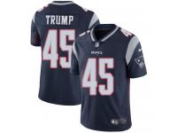 Men's Limited Donald Trump #45 Nike Navy Blue Home Jersey - NFL New England Patriots Vapor Untouchable