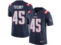 Men's Limited Donald Trump #45 Nike Navy Blue Jersey - NFL New England Patriots Rush