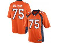 Men's Limited Menelik Watson #75 Nike Orange Home Jersey - NFL Denver Broncos