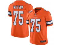 Men's Limited Menelik Watson #75 Nike Orange Jersey - NFL Denver Broncos Rush