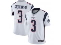 Men's Limited Stephen Gostkowski #3 Nike White Road Jersey - NFL New England Patriots Vapor Untouchable