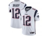 Men's Limited Tom Brady #12 Nike White Road Jersey - NFL New England Patriots Vapor Untouchable