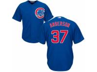 Men's Majestic Chicago Cubs #37 Brett Anderson Royal Blue Alternate Cool Base MLB Jersey