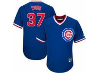 Men's Majestic Chicago Cubs #37 Travis Wood Royal Blue Cooperstown Cool Base MLB Jersey