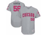 Men's Majestic Chicago Cubs #56 Hector Rondon Grey Mother's Day Flexbase Authentic Collection MLB Jersey