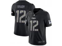 Men's New England Patriots #12 Tom Brady Black Impact Limited Stitched NFL Jersey