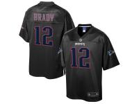 Men's New England Patriots #12 Tom Brady Pro Line Black Reverse Fashion Jersey