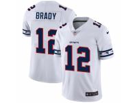 Men's New England Patriots #12 Tom Brady White Team Logo Cool Edition Jersey