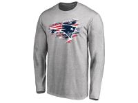 Men's New England Patriots NFL Pro Line Ash True Colors Long Sleeve T-Shirt