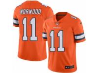 Men's Nike Denver Broncos #11 Jordan Norwood Limited Orange Rush NFL Jersey