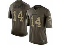 Men's Nike Denver Broncos 14 Cody Latimer Limited Green Salute to Service NFL Jersey