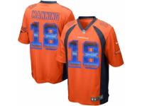 Men's Nike Denver Broncos #18 Peyton Manning Limited Orange Strobe NFL Jersey