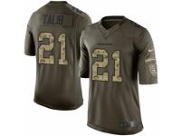 Men's Nike Denver Broncos #21 Aqib Talib Limited Green Salute to Service NFL Jersey