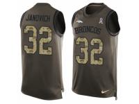 Men's Nike Denver Broncos #32 Andy Janovich Green Salute to Service Tank Top NFL Jersey