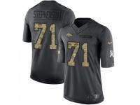 Men's Nike Denver Broncos #71 Donald Stephenson Limited Black 2016 Salute to Service NFL Jersey