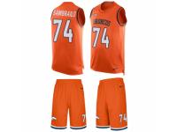 Men's Nike Denver Broncos #74 Ty Sambrailo Orange Tank Top Suit NFL Jersey