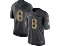 Men's Nike Denver Broncos 8 Brandon McManus Limited Black 2016 Salute to Service NFL Jersey