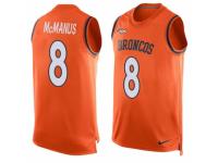 Men's Nike Denver Broncos #8 Brandon McManus Orange Player Name & Number Tank Top NFL Jersey