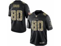 Men's Nike Denver Broncos #80 Vernon Davis Limited Black Salute to Service NFL Jersey