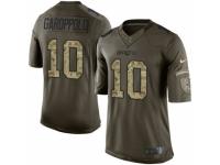 Men's Nike New England Patriots #10 Jimmy Garoppolo Limited Green Salute to Service NFL Jersey