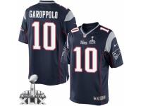 Men's Nike New England Patriots #10 Jimmy Garoppolo Limited Navy Blue Team Color Super Bowl XLIX NFL Jersey