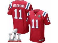 Men's Nike New England Patriots #11 Drew Bledsoe Elite Red Alternate Super Bowl LI 51 NFL Jersey